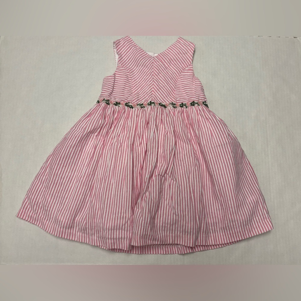 Pippa & Julie pink striped dress, size 18m